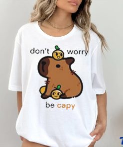 Official Eveoart Don’t Worry Be Capy painting t hoodie, sweater, longsleeve, shirt v-neck, t-shirt