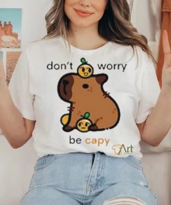 Official Eveoart Don’t Worry Be Capy painting t hoodie, sweater, longsleeve, shirt v-neck, t-shirt