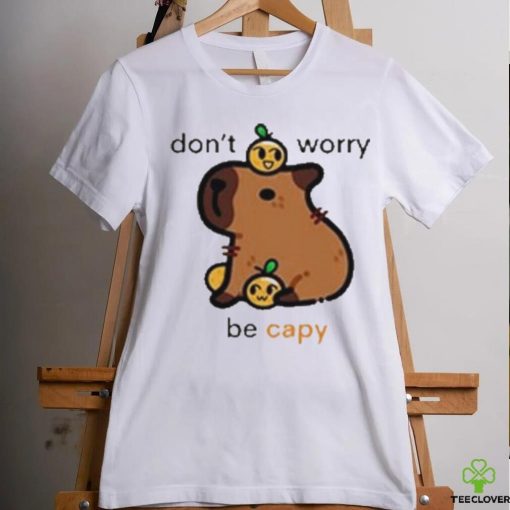 Official Eveoart Don’t Worry Be Capy painting t hoodie, sweater, longsleeve, shirt v-neck, t-shirt