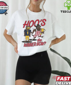 Official FBS Michigan Wolverines vs. Indiana Hoosiers mascots Hoo’s The Winner Now t shirt 1 Official FBS Michigan Wolverines vs. Indiana Hoosiers mascots Hoo’s The Winner Now t shirt