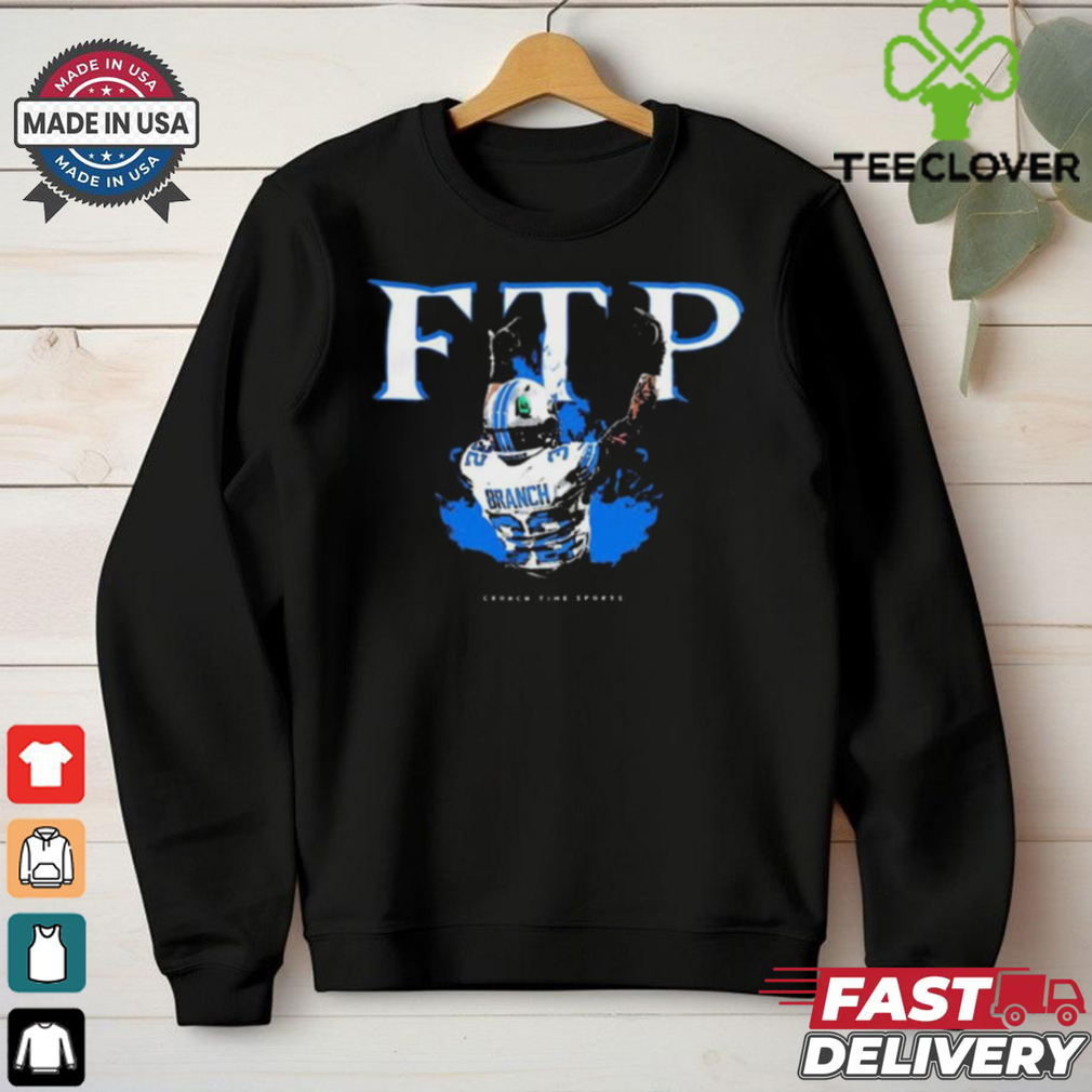 Official FTP Brian Branch Detroit Lions NFL Crunch Time Sports t shirt Official FTP Brian Branch Detroit Lions NFL Crunch Time Sports t shirt