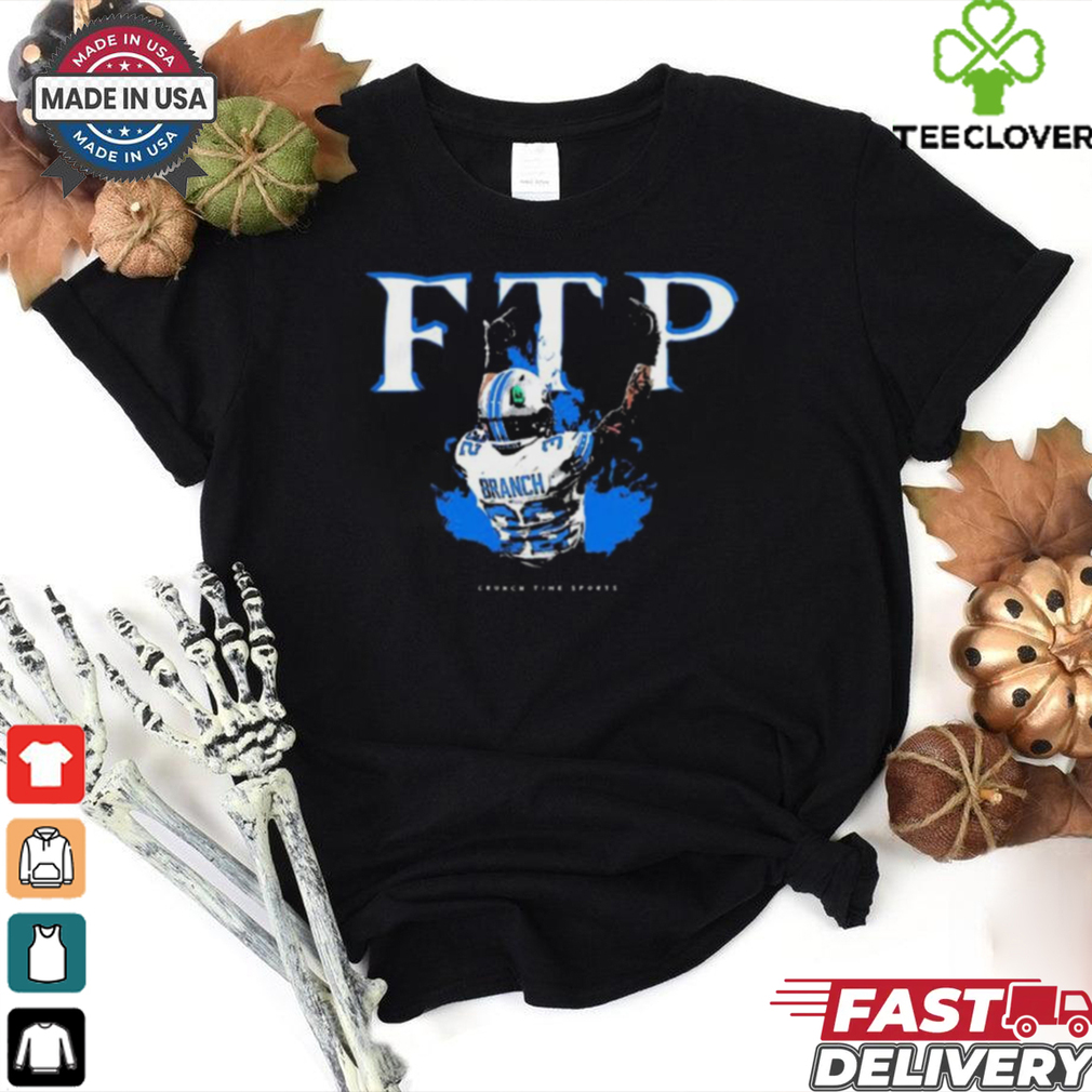 Official FTP Brian Branch Detroit Lions NFL Crunch Time Sports t shirt Official FTP Brian Branch Detroit Lions NFL Crunch Time Sports t shirt