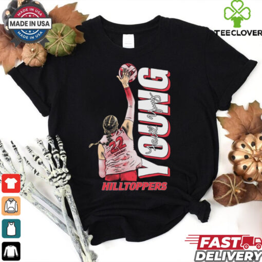 Official Faith Young Hilltoppers WKU Volleyball Illustrated Signature Graphic t shirt