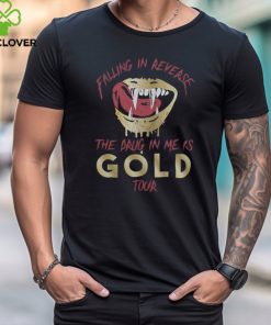 Official Falling In Reverse Gold Tee Shirt 2 Official Falling In Reverse Gold Tee Shirt