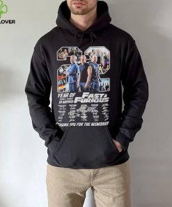 Official Fast and Furious 22 years of 2001 – 2023 10 movies thank you for the memories signatures hoodie, sweater, longsleeve, shirt v-neck, t-shirt