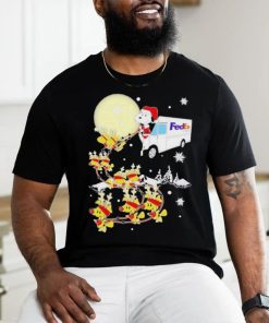 Official Fedex santa Snoopy and reindeer Woodstock Christmas hoodie, sweater, longsleeve, shirt v-neck, t-shirt