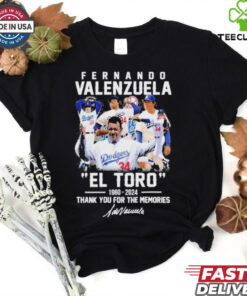 Official Fernando Valenzuela “EL TORO” 1960 2024 Thank You For The Memories 2D T Shirt
