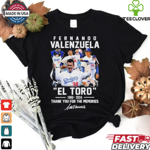 Official Fernando Valenzuela “EL TORO” 1960 2024 Thank You For The Memories 2D T Shirt