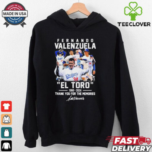 Official Fernando Valenzuela “EL TORO” 1960 2024 Thank You For The Memories 2D T Shirt