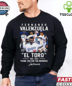 Official Fernando Valenzuela “EL TORO” 1960 2024 Thank You For The Memories Shirt