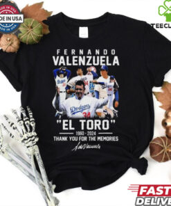 Official Fernando Valenzuela “EL TORO” 1960 2024 Thank You For The Memories Shirt