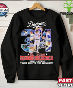 Official Fernando Valenzuela Los Angeles Dodgers 1960 2024 Thank You T Shirt