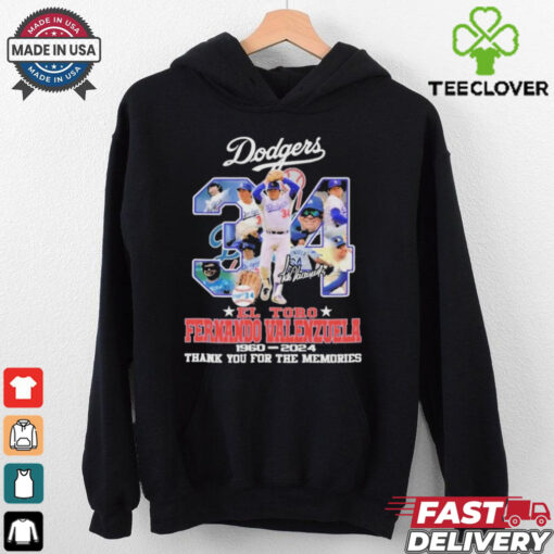 Official Fernando Valenzuela Los Angeles Dodgers 1960 2024 Thank You T Shirt