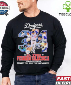 Official Fernando Valenzuela Los Angeles Dodgers 1960 2024 Thank You T Shirt