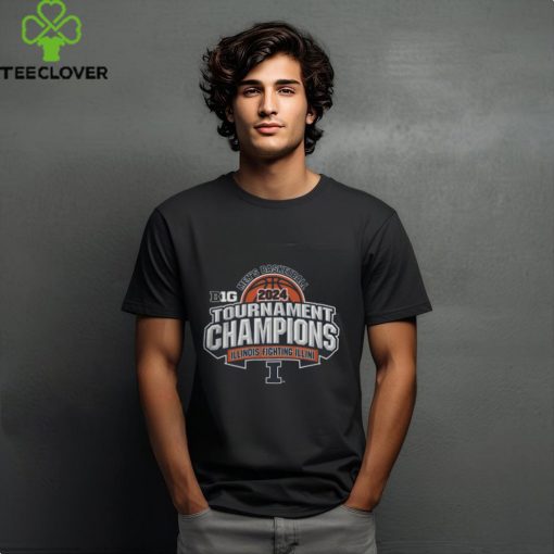Official Fighting Illini Store Illinois Mbb 2024 Conference Tournament Champions T Shirt