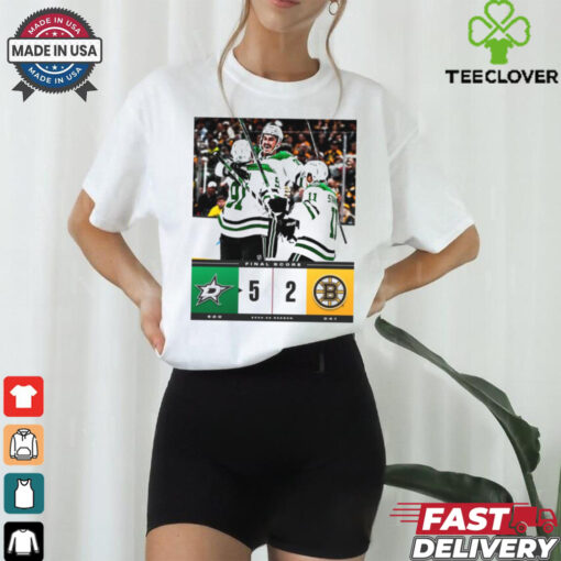 Official Final Score Dallas Stars 5 – 2 Boston Bruins NHL 2024 25 Season Poster t shirt
