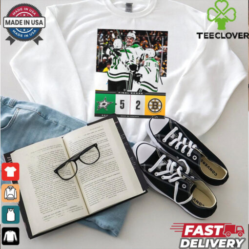 Official Final Score Dallas Stars 5 – 2 Boston Bruins NHL 2024 25 Season Poster t shirt