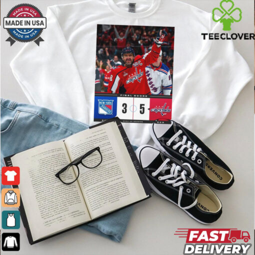 Official Final Score New York Rangers 3 – 5 Washington Capitals 2024 25 Season Poster t shirt