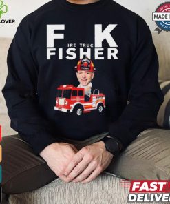 Official Fire Truck Fisher Dumpster Fire Dept Rickey Henderson t shirt