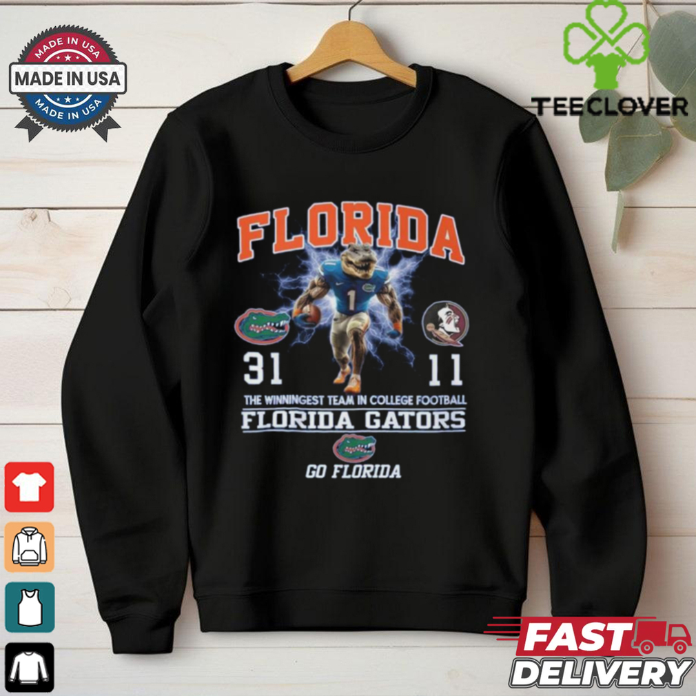 Official Florida Gators 31 11 Florida State Seminoles Score The Winningest Team In College Football Go Florida 2024 t shirt Official Florida Gators 31 11 Florida State Seminoles Score The Winningest Team In College Football Go Florida 2024 t shirt