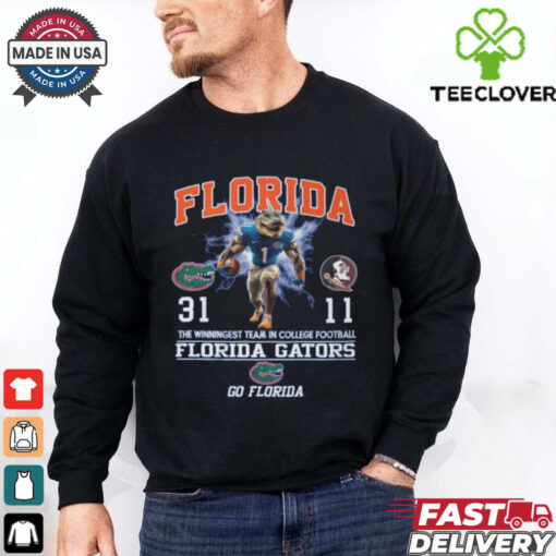 Official Florida Gators 31 11 Florida State Seminoles Score The Winningest Team In College Football Go Florida 2024 t shirt