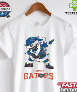 Official Florida Gators Dabbing Santa Claus Ugly Christmas Light shirt