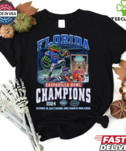 Official Florida Gators Gasparilla Bowl Champions 2024 Go Gators Mascot 2D Shirt