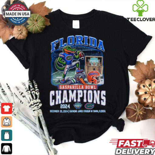 Official Florida Gators Gasparilla Bowl Champions 2024 Go Gators Mascot 2D Shirt