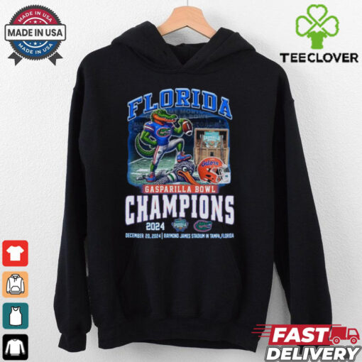 Official Florida Gators Gasparilla Bowl Champions 2024 Go Gators Mascot 2D Shirt