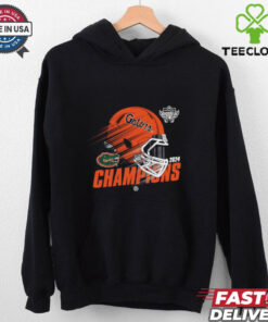 Official Florida Gators Helmet 2024 Gasparilla Bowl Champions T-shirt featuring the team helmet and championship graphics.