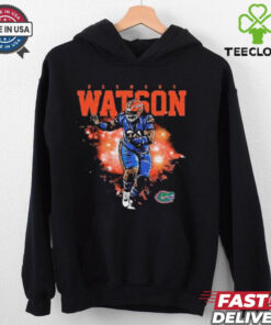 Official Florida Gators NCAA Football Desmond Watson – Individual Caricature T-shirt featuring a playful caricature of Desmond Watson in his Florida Gators football gear.
