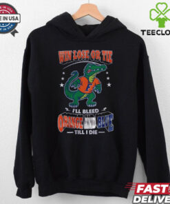 Official Florida Gators Win Lose Or Tie I’II Bleed Orange And Blue Till I Die Mascot Shirt