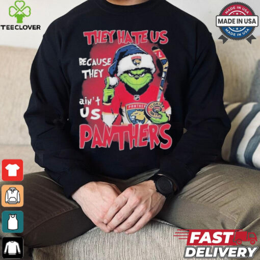 Official Florida Panthers 2024 Grinch They Hate Us Because The Ain’t Us Hockey T Shirt