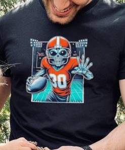 Official Football Space Alien Ufo Playing Football Ball Alien Lovers T shirt