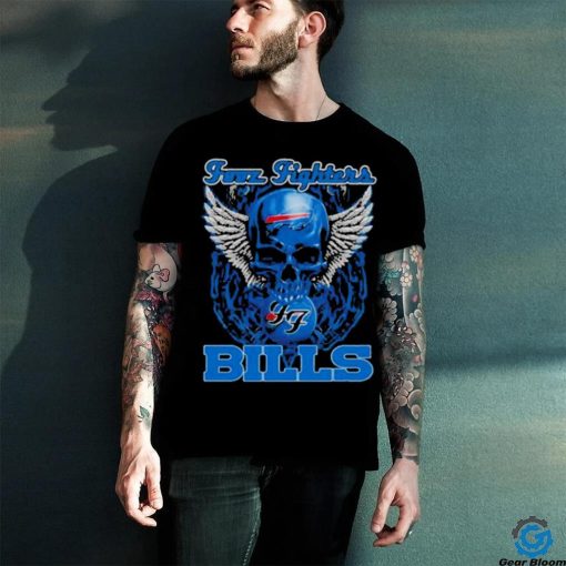 Official Fooz Fighters Skull Wings Buffalo Bills 2023 T Shirt