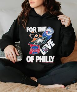 Official For The Love Of Philly Philadelphia Map Sports Teams Logo Shirt