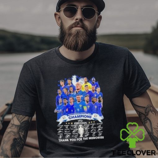 Official France Football Team Champions Euro 2024 Thank You For The Memories Signatures Shirt