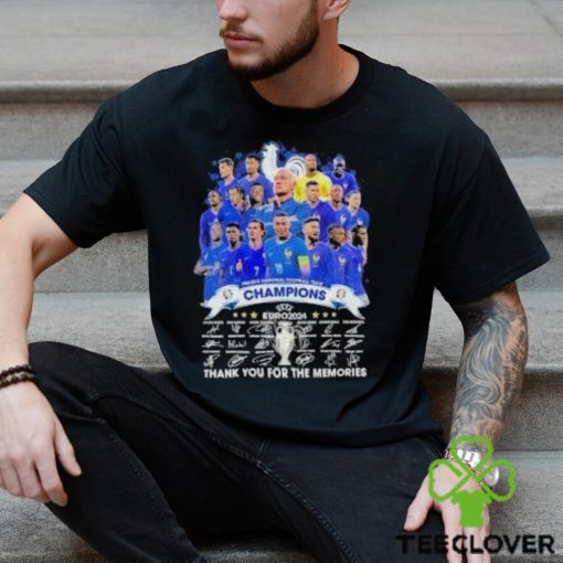 Official France Football Team Champions Euro 2024 Thank You For The Memories Signatures Shirt