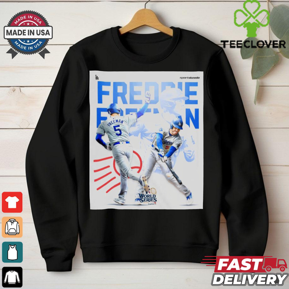 Official Freddie Freeman has tied the World Series 2024 record with FIFTH consecutive game with a home run t shirt Official Freddie Freeman has tied the World Series 2024 record with FIFTH consecutive game with a home run t shirt