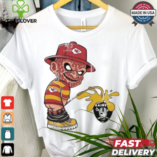 Official Freddy Krueger Kansas City Chiefs Piss On Las Vegas Raiders Halloween 2024 NFL Shirt
