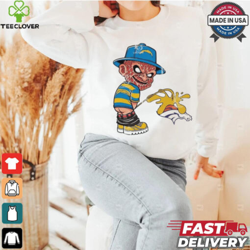 Official Freddy Krueger Los Angeles Chargers Piss On Denver Broncos Halloween 2024 NFL Shirt
