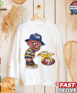 Official Freddy Krueger Los Angeles Rams Piss On San Francisco 49ers Halloween 2024 NFL Shirt