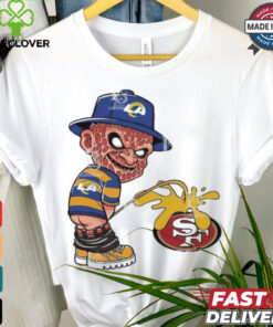 Official Freddy Krueger Los Angeles Rams Piss On San Francisco 49ers Halloween 2024 NFL Shirt