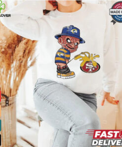 Official Freddy Krueger Los Angeles Rams Piss On San Francisco 49ers Halloween 2024 NFL Shirt