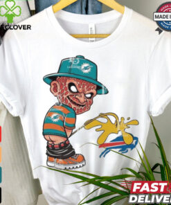 Official Freddy Krueger Miami Dolphins Piss On Buffalo Bills Halloween 2024 NFL Shirt