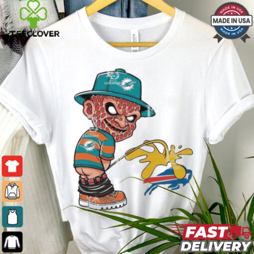 Official Freddy Krueger Miami Dolphins Piss On Buffalo Bills Halloween 2024 NFL Shirt