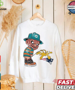 Official Freddy Krueger Miami Dolphins Piss On New England Patriots Halloween 2024 NFL Shirt