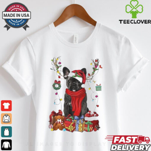 Official French Bulldog Reindeer Xmas Lights Merry Christmas Shirt