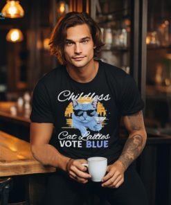 Official Funny Election Shirt for Cat Lovers “Childless Cat Ladies Vote Blue” Shirt