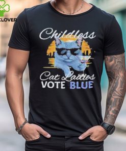 Official Funny Election Shirt for Cat Lovers “Childless Cat Ladies Vote Blue” Shirt